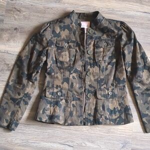 Camo Jacket, Sequin Hearts, S, brown camo